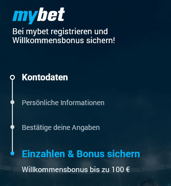 Mybet Schritte bei der Registrierung