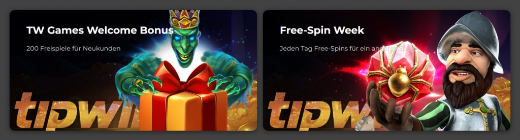 Aktuelle Tipwin Promotions auf der Webseite