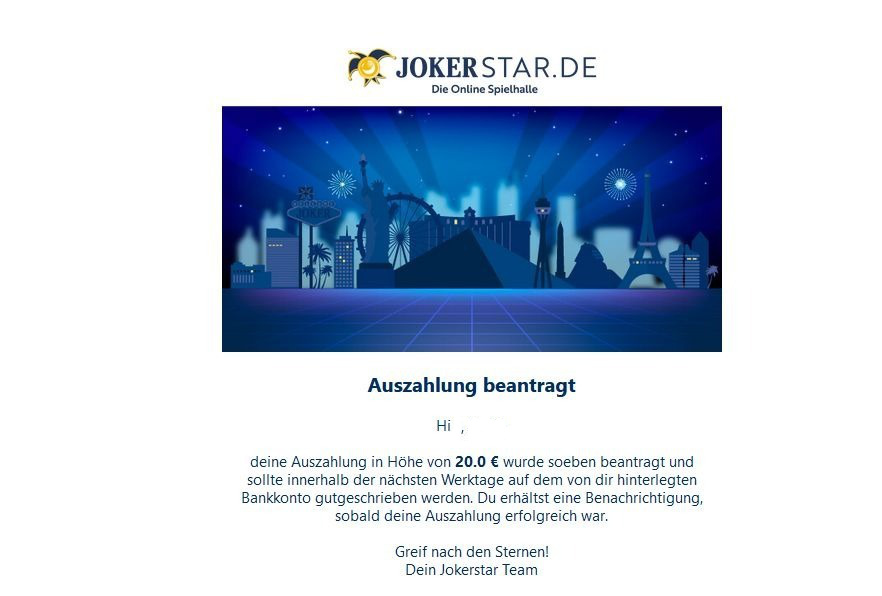 jokerstar auszahlung