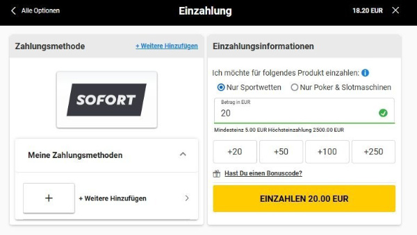 bwin-einzahlung